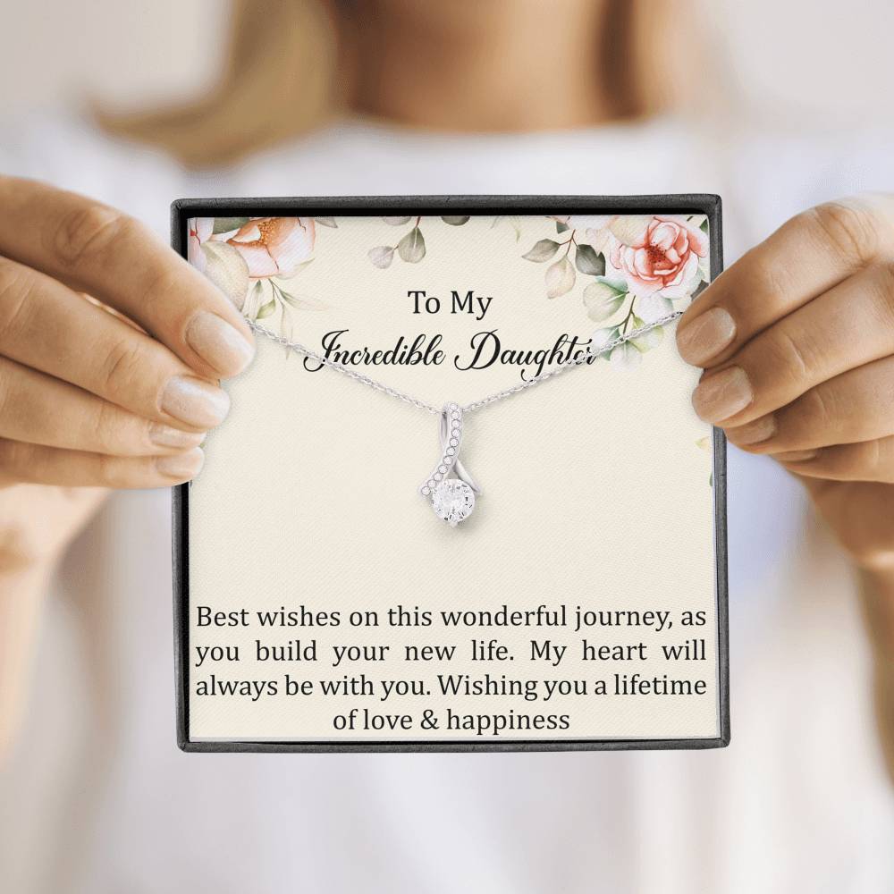 To My Bride Gifts, Best Wishes, Alluring Beauty Necklace For Women, Wedding Day Thank You Ideas From Mom