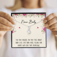 Load image into Gallery viewer, Gift for Expecting Mom, Ten Tiny Fingers, Mom to Be Alluring Beauty Necklace For Women, Pregnancy Gift For New Mother
