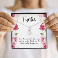 Load image into Gallery viewer, To My Aunt Gifts, Funtie, Alluring Beauty Necklace For Women, Aunt Birthday Present From Niece Nephew
