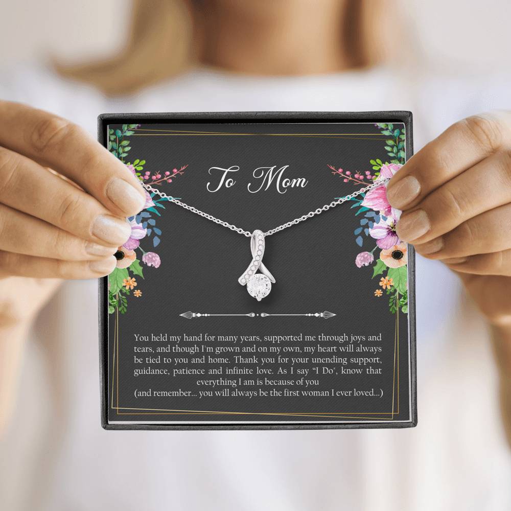 Mom of the Groom Gifts, First Woman I Ever Loved, Alluring Beauty Necklace For Women, Wedding Day Thank You Ideas From Groom