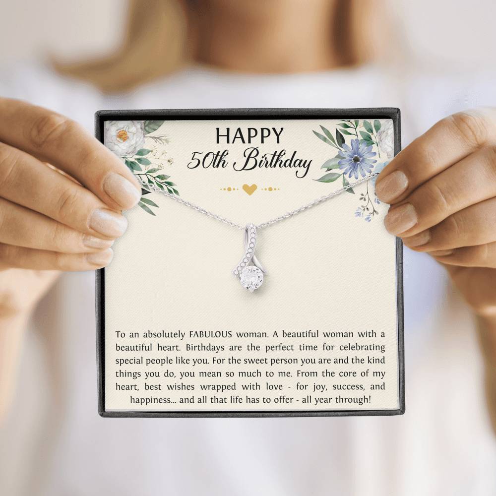 Fabulous Woman Alluring Beauty Necklace - Happy 50th Birthday | Unique Gift