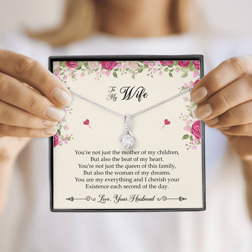 To My Wife, You Are My Everything, Alluring Beauty Necklace For Women, Anniversary Birthday Gifts From Husband