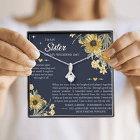 Load image into Gallery viewer, Sister of the Bride Gifts, I'll Always Be Your Sister, Alluring Beauty Necklace For Women, Wedding Day Thank You Ideas From Bride
