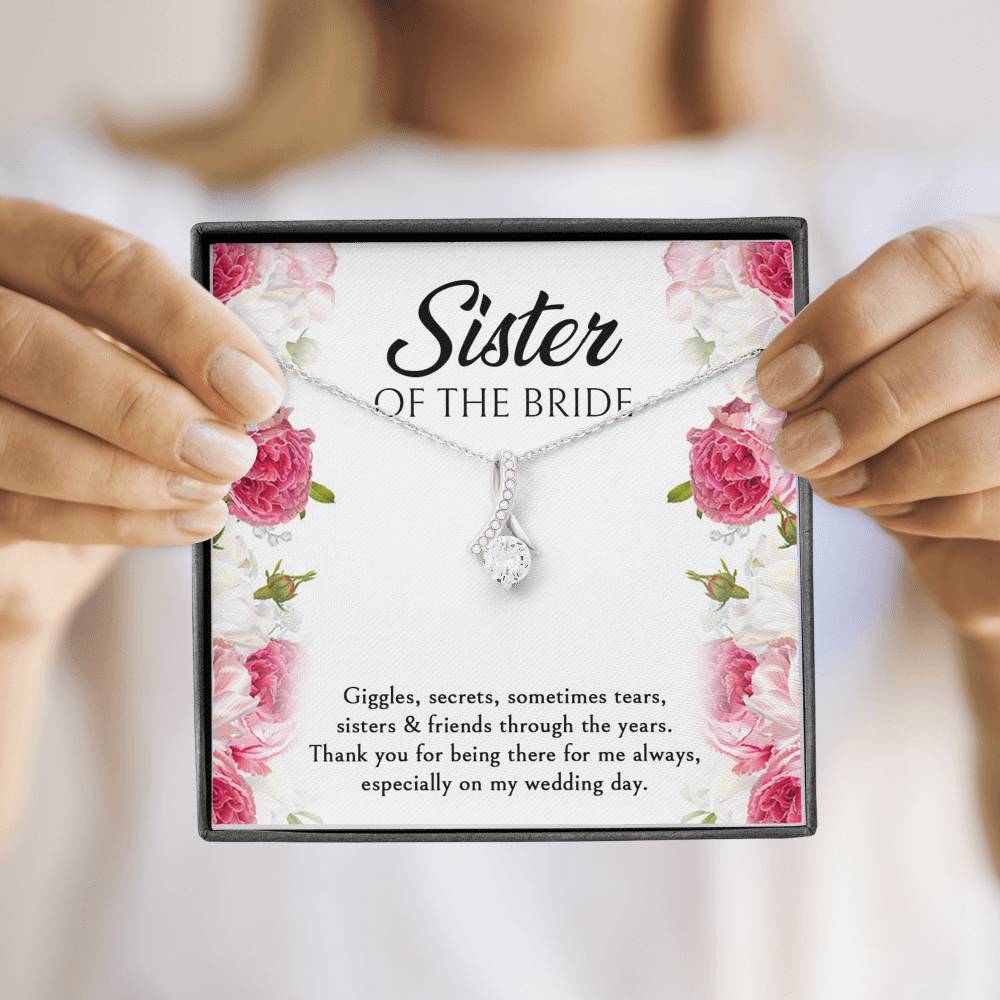 Sister of the Bride Gifts, Thanks For Being There, Alluring Beauty Necklace For Women, Wedding Day Thank You Ideas From Bride