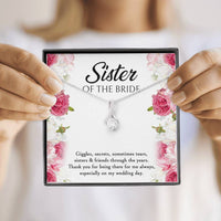 Load image into Gallery viewer, Sister of the Bride Gifts, Thanks For Being There, Alluring Beauty Necklace For Women, Wedding Day Thank You Ideas From Bride
