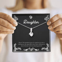 Load image into Gallery viewer, To My Daughter Gifts, One Of The Greatest Joys of a Parent, Alluring Beauty Necklace For Women, Birthday Present Ideas From Mom Dad
