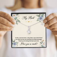 Load image into Gallery viewer, To My Aunt Gifts, Second Mom, Alluring Beauty Necklace For Women, Aunt Birthday Present From Niece Nephew
