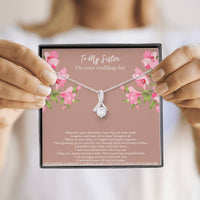 Load image into Gallery viewer, Bride Gifts, No Longer A Miss But Always A Sis, Alluring Beauty Necklace For Women, Wedding Day Thank You Ideas From Sister
