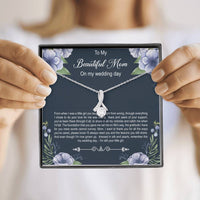 Load image into Gallery viewer, Mom of the Bride Gifts, You Thought Me Right From Wrong, Alluring Beauty Necklace For Women, Wedding Day Thank You Ideas From Bride
