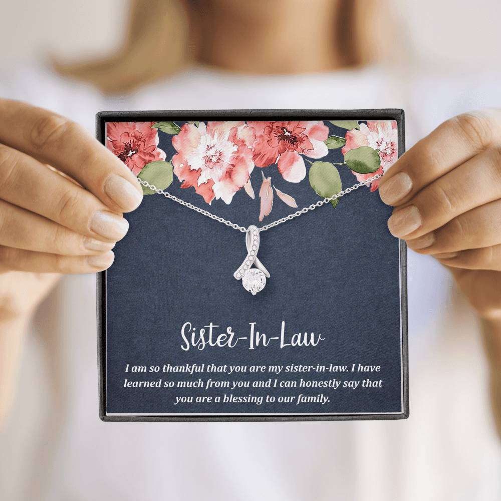 To My Sister-in-law Gifts, I Have Learned So Much from You, Alluring Beauty Necklace For Women, Birthday Present Idea From Sister