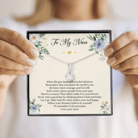 Load image into Gallery viewer, To My Niece Gifts, When Life Gets Hard And You Feel All Alone, Alluring Beauty Necklace For Women, Niece Birthday Present From Aunt
