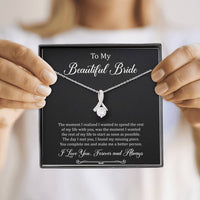 Load image into Gallery viewer, To My Bride Gifts, You Make Me A Better Person, Alluring Beauty Necklace For Women, Wedding Day Thank You Ideas From Groom
