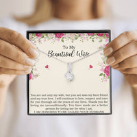 Load image into Gallery viewer, To My Wife, To My Beautiful Wife, Alluring Beauty Necklace For Women, Anniversary Birthday Gifts From Husband
