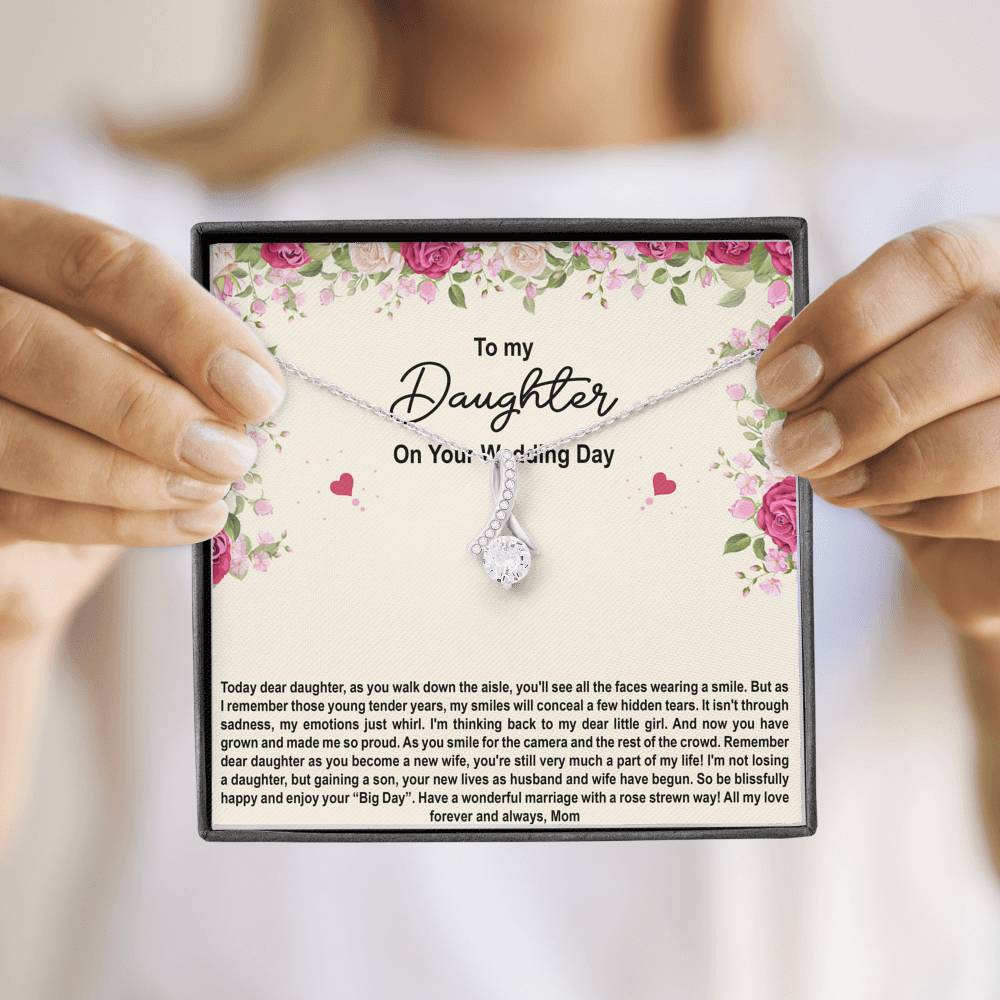 To My Bride Gifts, Enjoy Your Big Day, Alluring Beauty Necklace For Women, Wedding Day Thank You Ideas From Mom