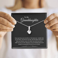 Load image into Gallery viewer, To My Granddaughter Gifts, Every Day That You Are Not With Me, Alluring Beauty Necklace For Women, Birthday Present Idea From Grandma Granpa
