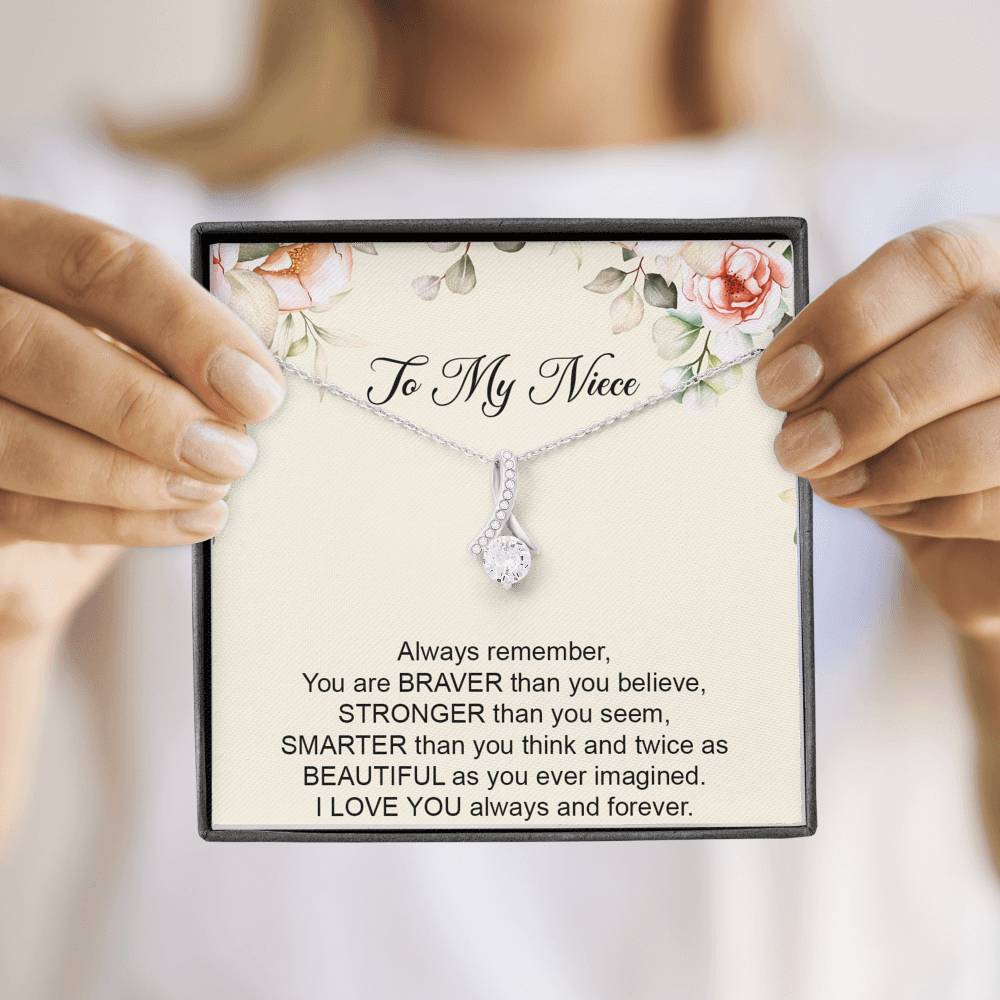 To My Niece  Gifts, Always Remember, Alluring Beauty Necklace For Women, Birthday Present Ideas From Aunt Uncle