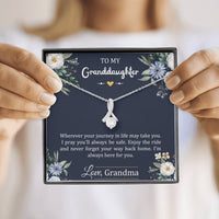 Load image into Gallery viewer, To My Granddaughter Gifts, I&#39;m Always Here For You, Alluring Beauty Necklace For Women, Birthday Present Idea From Grandma
