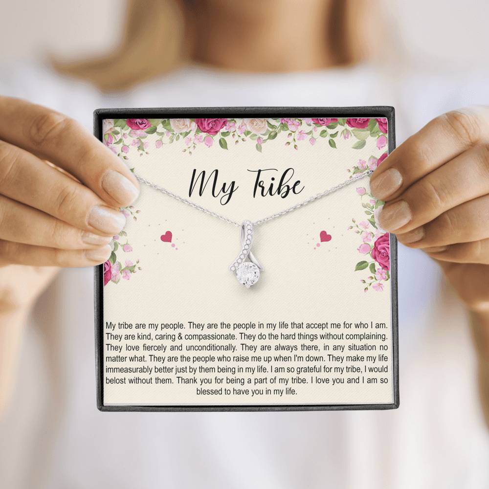 To My Best Friend Gifts, My Tribe , Alluring Beauty Necklace For Women, Birthday Present Idea From Bestie