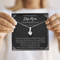 Load image into Gallery viewer, To My Bonus Mom Gifts, I Am So Grateful, Alluring Beauty Necklace For Women, Wedding Day Thank You Ideas From Bride
