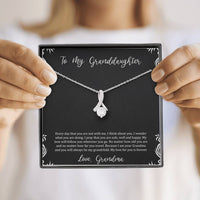 Load image into Gallery viewer, To My Granddaughter Gifts, I Think About You, Alluring Beauty Necklace For Women, Birthday Present Idea From Grandma
