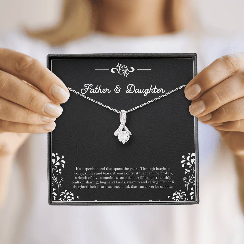To My Daughter Gifts, Father and Daughter Bond, Alluring Beauty Necklace For Women, Birthday Present Idea From Dad