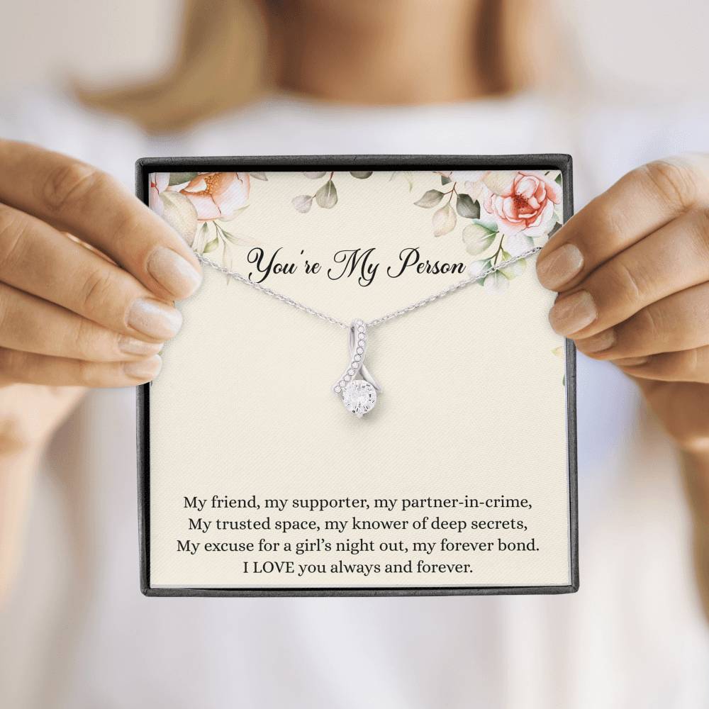 To My Best Friend Gifts, You're My Person, Alluring Beauty Necklace For Women, Birthday Present Idea From Bestie