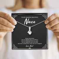Load image into Gallery viewer, To My Niece  Gifts, Always Remember, Alluring Beauty Necklace For Women, Birthday Present Idea From Aunt
