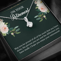 Load image into Gallery viewer, Retirement Gifts, Be Proud, Happy Retirement Alluring Beauty Necklace For Women, Retirement Party Favor From Friends Coworkers
