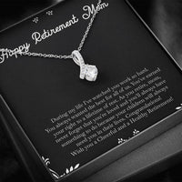 Load image into Gallery viewer, Mom Retirement Gifts, Never Forget, Happy Retirement Alluring Beauty Necklace For Women, Retirement Party Favor From Daughter Son
