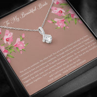 Load image into Gallery viewer, To My Bride Gifts, You Are My Soulmate My Other Half, Alluring Beauty Necklace For Women, Wedding Day Thank You Ideas From Groom

