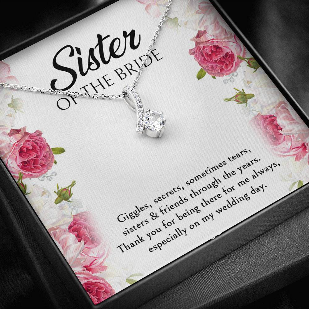 Sister of the Bride Gifts, Thanks For Being There, Alluring Beauty Necklace For Women, Wedding Day Thank You Ideas From Bride