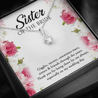 Load image into Gallery viewer, Sister of the Bride Gifts, Thanks For Being There, Alluring Beauty Necklace For Women, Wedding Day Thank You Ideas From Bride
