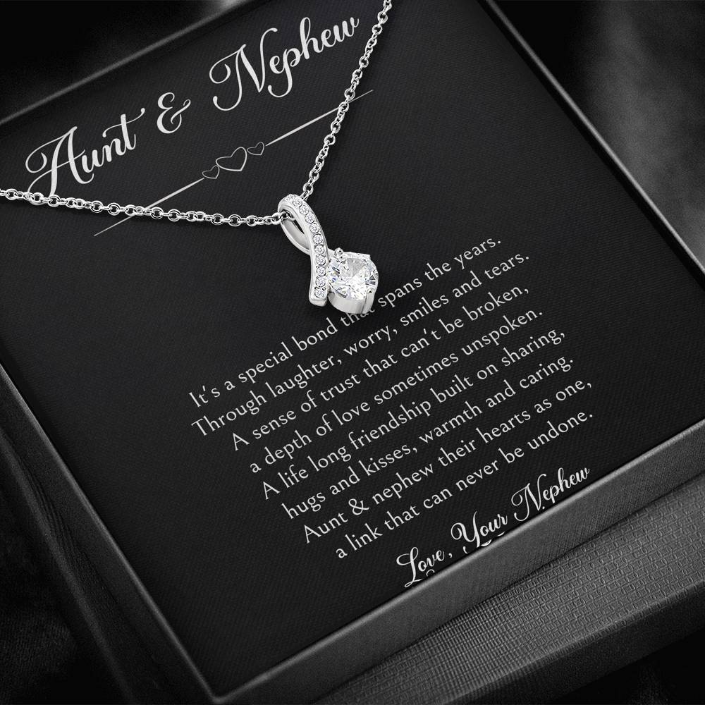 To My Aunt Gifts, Special Bond, Alluring Beauty Necklace For Women, Birthday Present Idea From Nephew