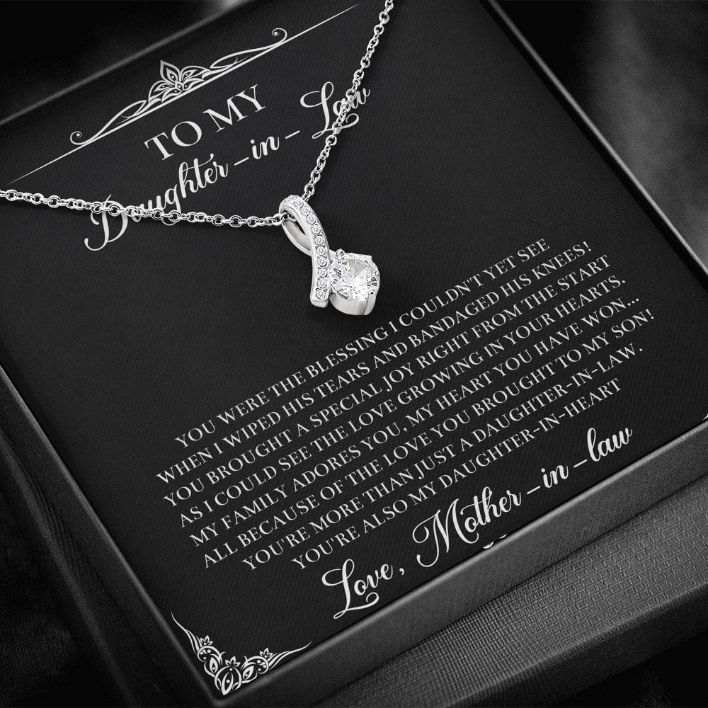 To My Daughter-in-law Gifts, The Blessing I Couldn't See, Alluring Beauty Necklace For Women, Birthday Present Idea From Mother-in-law
