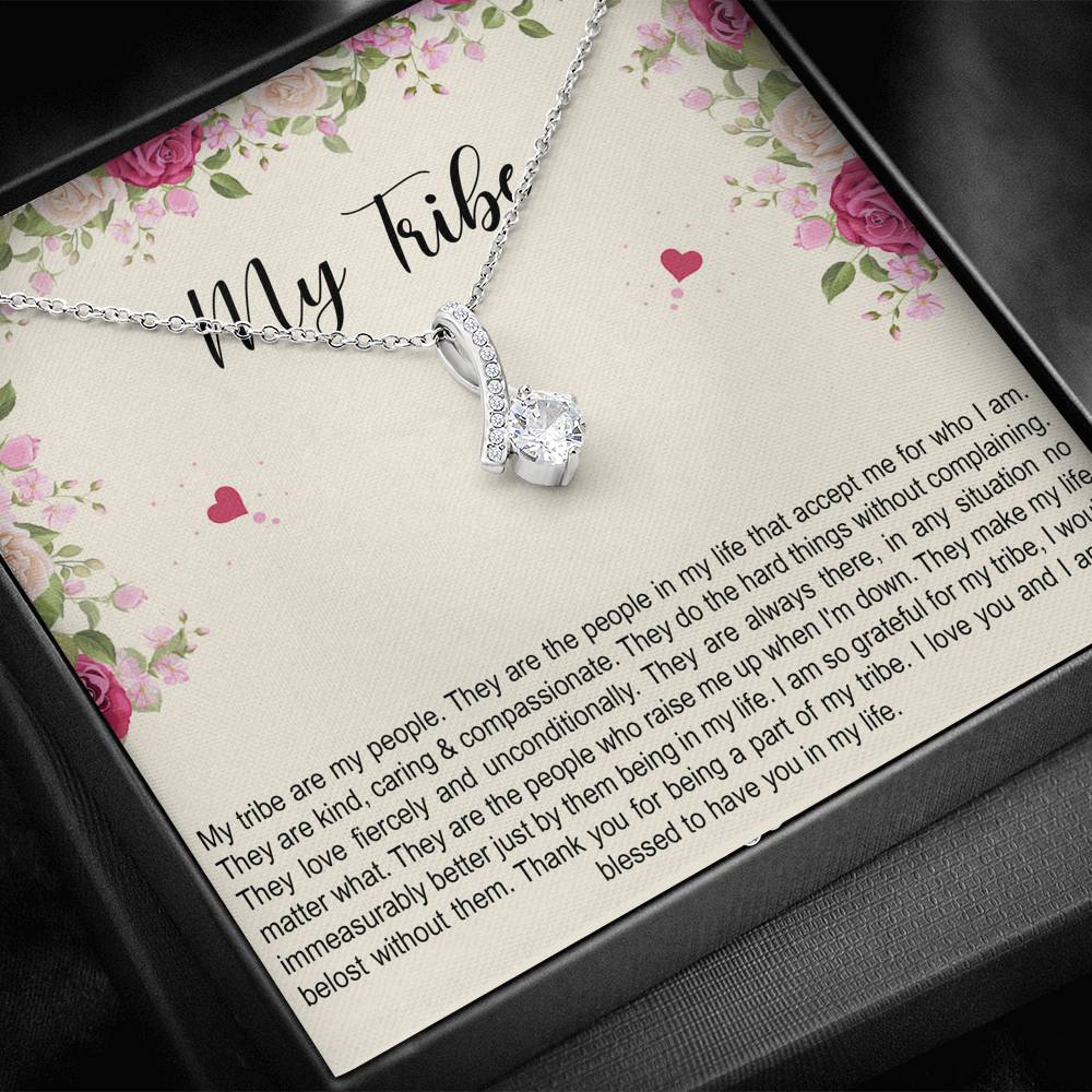 To My Best Friend Gifts, My Tribe , Alluring Beauty Necklace For Women, Birthday Present Idea From Bestie
