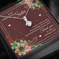 Load image into Gallery viewer, To My Unbiological Sister Gifts, Thank You, Alluring Beauty Necklace For Women, Birthday Present Idea From Sister-in-law
