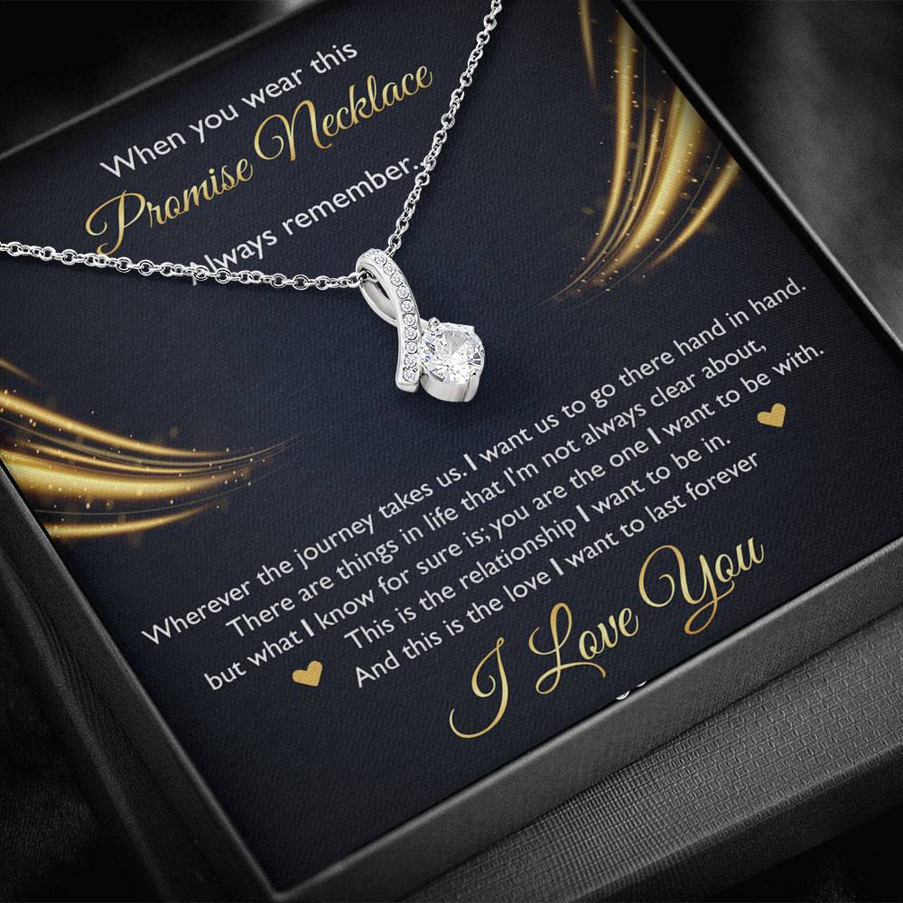 To My Girlfriend, When You Wear This Promise Necklace, Alluring Beauty Necklace For Women, Anniversary Birthday Gifts From Boyfriend