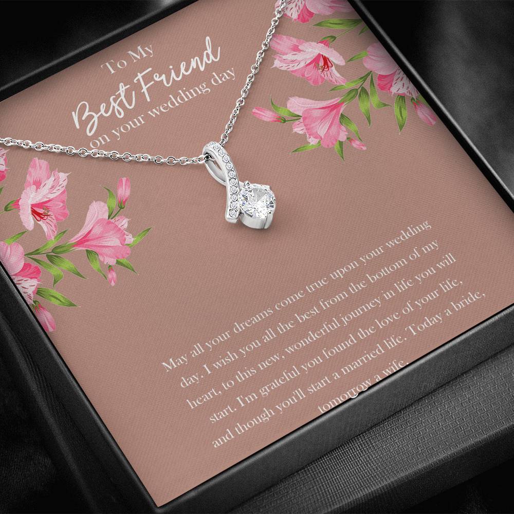 Bride Gifts, May All Your Dreams Come True, Alluring Beauty Necklace For Women, Wedding Day Thank You Ideas From Best Friend
