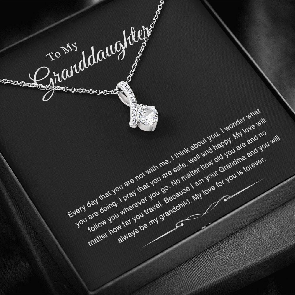 To My Granddaughter Gifts, Every Day That You Are Not With Me, Alluring Beauty Necklace For Women, Birthday Present Idea From Grandma Granpa