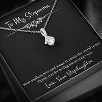 Load image into Gallery viewer, To My Stepmom Gifts, Your Endless Love And Support, Alluring Beauty Necklace For Women, Birthday Mothers Day Present From Stepdaughter
