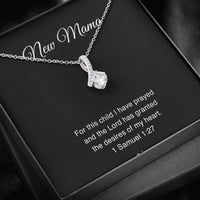 Load image into Gallery viewer, New Mama Necklace - For This Child I Have Prayed | Pregnancy Gift
