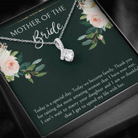 Load image into Gallery viewer, Mom of the Bride Gifts, Today We Become Family, Alluring Beauty Necklace For Women, Wedding Day Thank You Ideas From Groom
