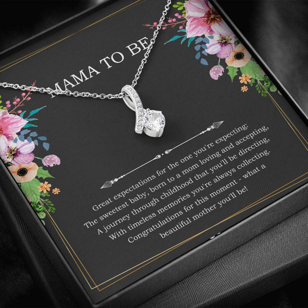 Gift for Expecting Mom, Congratulations For This Moment, Mom to Be Alluring Beauty Necklace For Women, Pregnancy Gift For New Mother