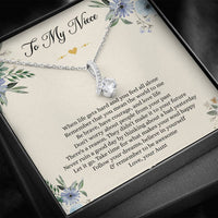 Load image into Gallery viewer, To My Niece Gifts, When Life Gets Hard And You Feel All Alone, Alluring Beauty Necklace For Women, Niece Birthday Present From Aunt
