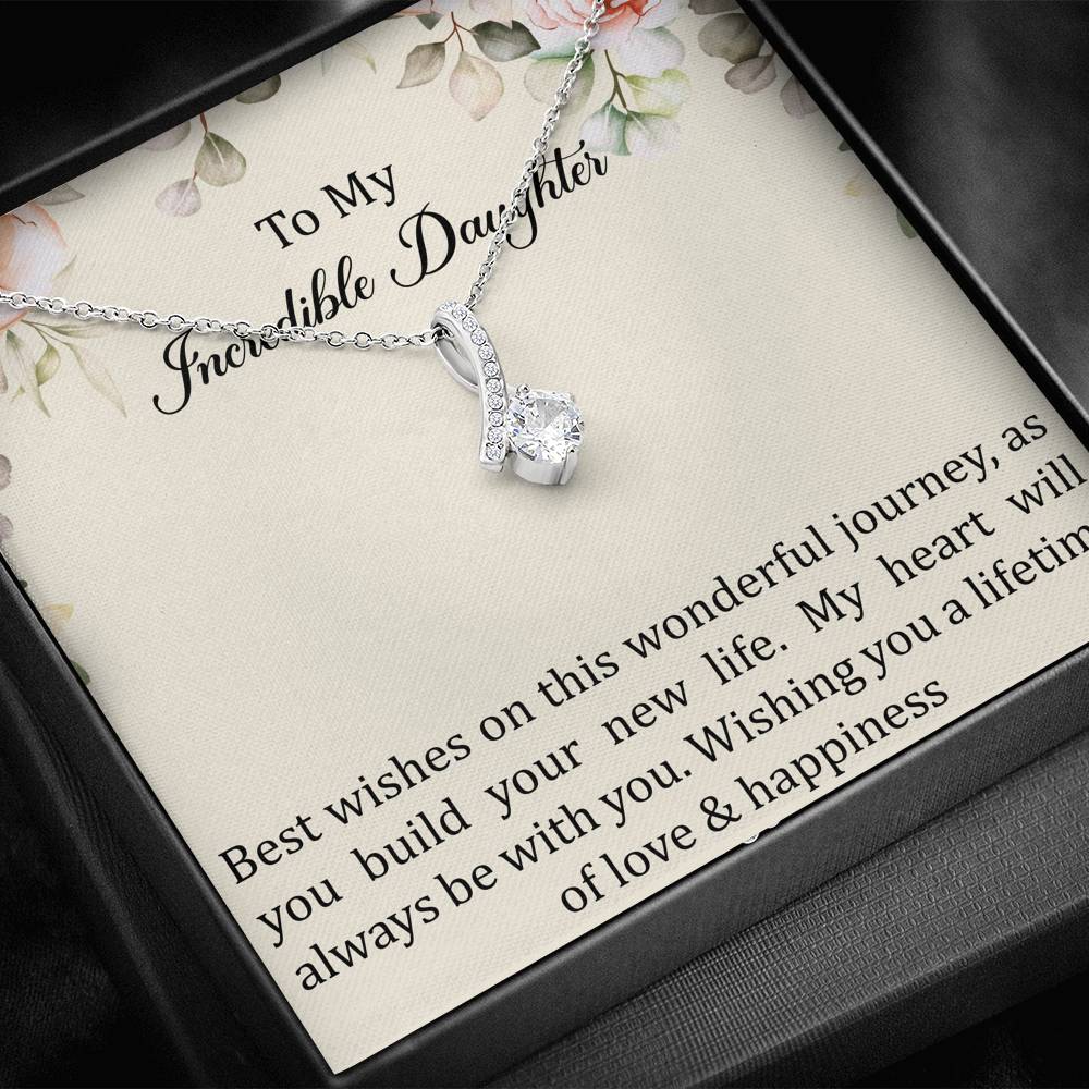 To My Bride Gifts, Best Wishes, Alluring Beauty Necklace For Women, Wedding Day Thank You Ideas From Mom