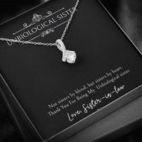 Load image into Gallery viewer, To My Unbiological Sister Gifts, Sister By Heart, Alluring Beauty Necklace For Women, Birthday Present Idea From Sister-in-law
