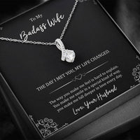 Load image into Gallery viewer, To My Badass Wife, The Day I Met You My Life Changed, Alluring Beauty Necklace For Women, Anniversary Birthday Gifts From Husband
