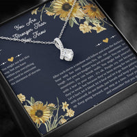 Load image into Gallery viewer, Encouragement Gifts, You Are Stronger, Motivational Alluring Beauty Necklace For Women, Sympathy Inspiration Friendship Present
