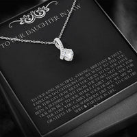Load image into Gallery viewer, To My Daughter in Law Gifts, Thank You For The Love, Alluring Beauty Necklace For Women, Birthday Present Idea From Mother-in-law
