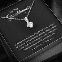 Load image into Gallery viewer, To My Granddaughter Gifts, Someday When The Pages Of My Life End, Alluring Beauty Necklace For Women, Birthday Present Idea From Grandma Grandpa
